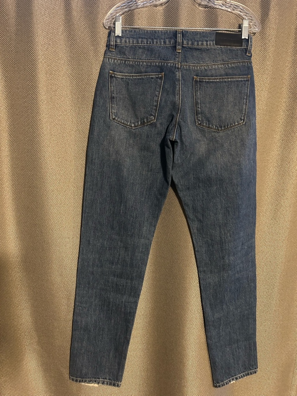 Victoria Beckham Classic Women's High-Rise Blue Jeans - Clean Dark Wash - Picture 2 of 6
